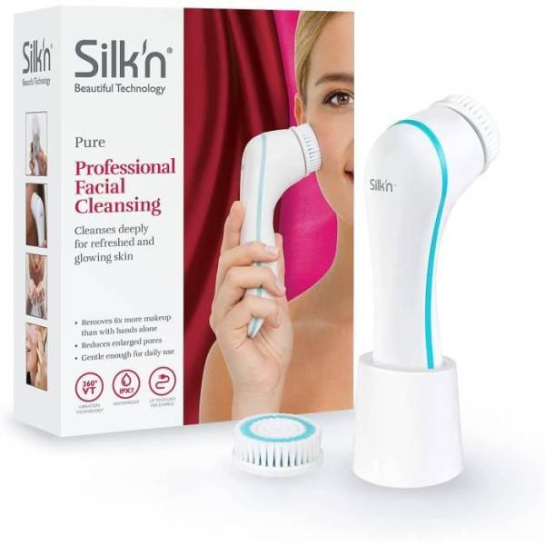 0 - Brosse nettoyante visage SILK'N PURE - Peaux mixtes et sensibles - 4 programmes de nettoyage - Image 5