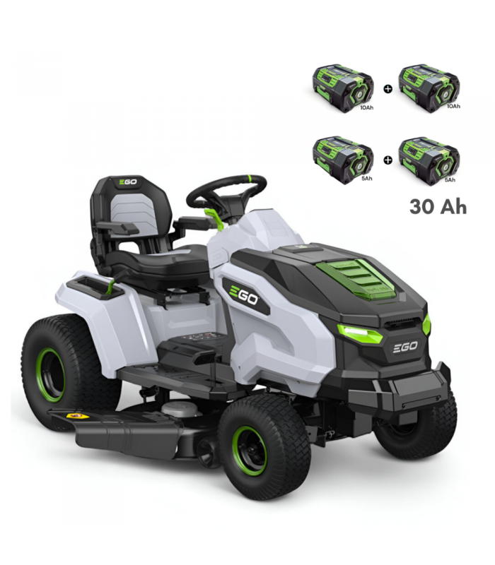 Ego Power + - PACK 30Ah Tracteur de tonte électrique, largeur de coupe 107 cm, batteries et chargeur 1600W inclus - EGO TR4201E
