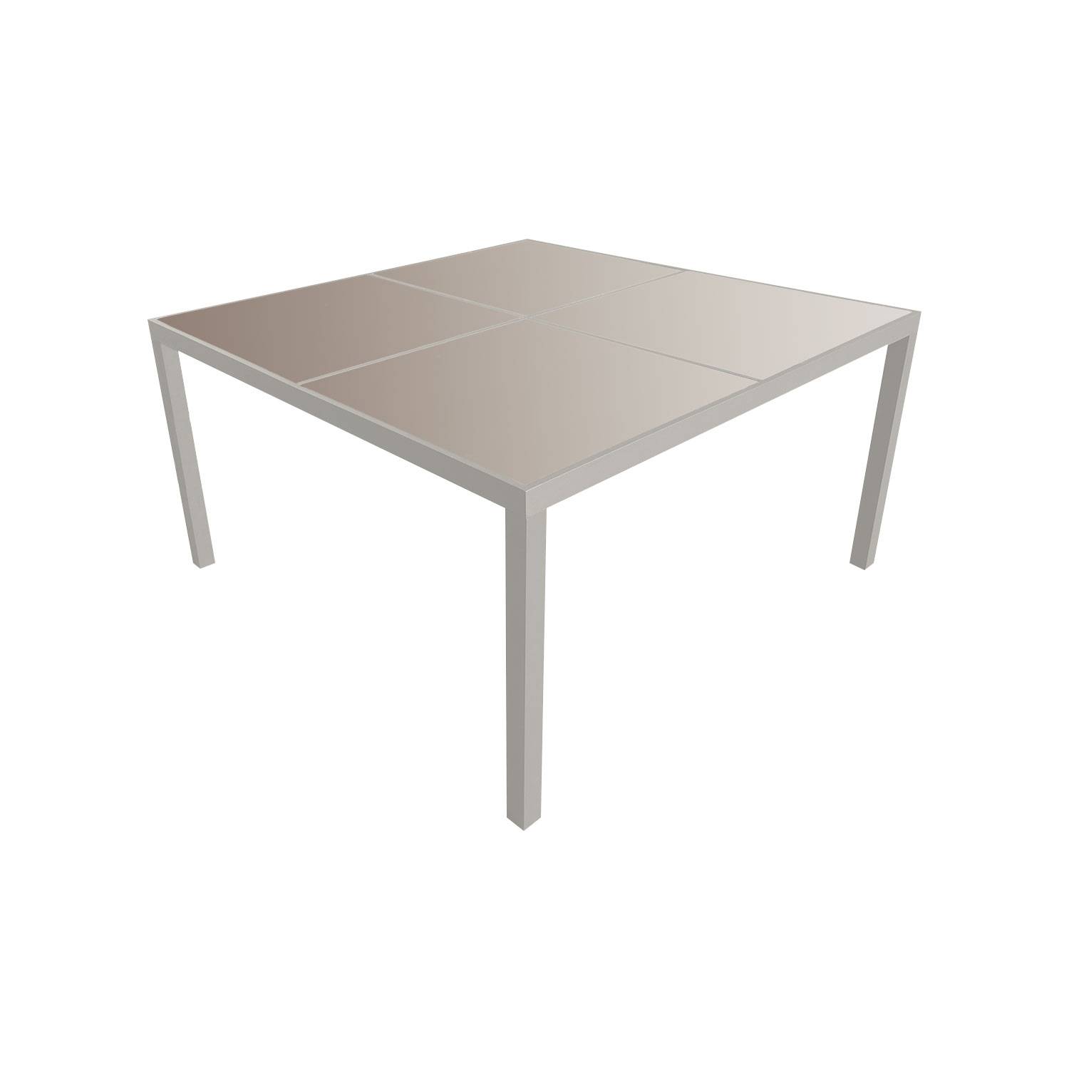 Happy Garden - Salon de jardin CAGLIARI en textilène taupe 8 places - aluminium taupe - HAPPY GARDEN - Imagen 3