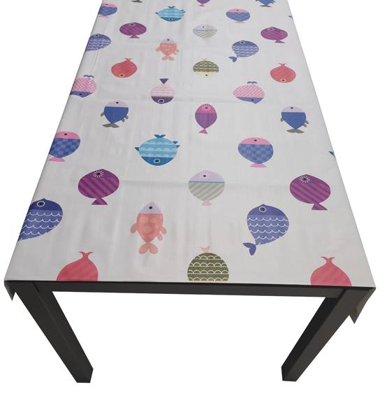 Nappe Composition PVC Base Polyester Anti-taches Poisson Taille 140X160 CM - Imagen 2