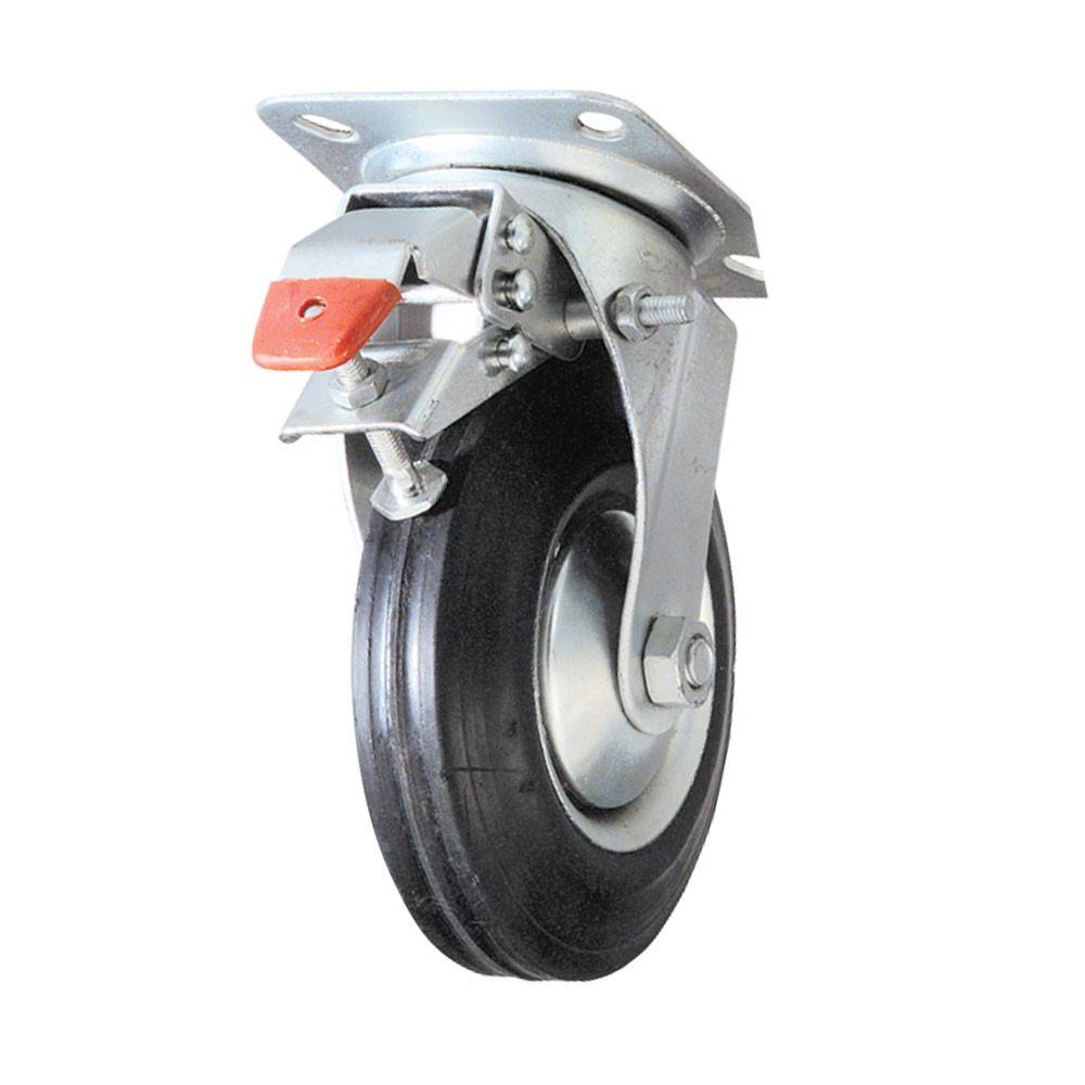 Sans Marque - Roulette pivotante avec frein 85 mm Gris