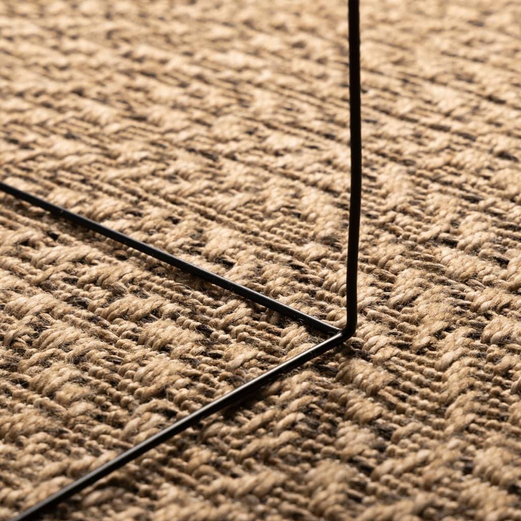 Tapis Rond Extérieur en Polypropylène Aspect Jute Naturel pour Terrasse et Jardin Brun 120 cm – ComfortXL Outdoor Living - Image 4