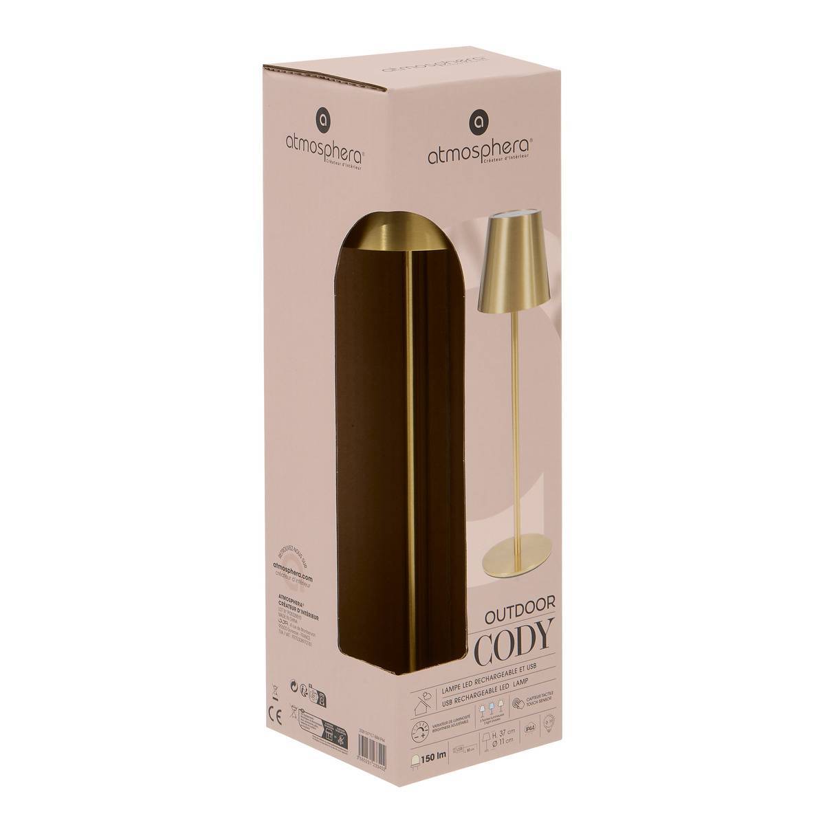 Lampe d'extérieur Cody H37cm dore ATMOSPHERA CREATEUR D'INTERIEUR - Image 2