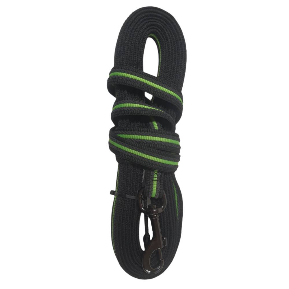 Laisse d'entraînement en nylon. 5 mètres x 17 mm.  vert. pour chien. - Imagen 1