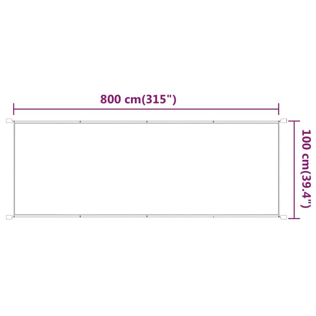 Helloshop26 - Auvent vertical 100x800 cm tissu oxford blanc - Imagen 5