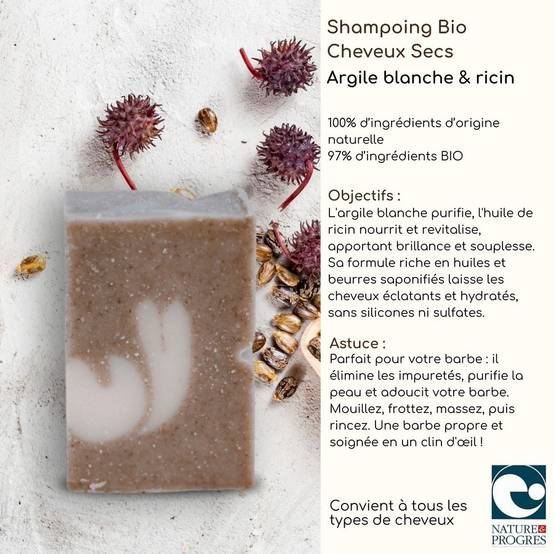 Shampoing Bio Cheveux Secs – Nutrition & Réparation Intense – Hydratation en Profondeur pour Cheveux Abîmés, Ternes et Cassants - Image 4
