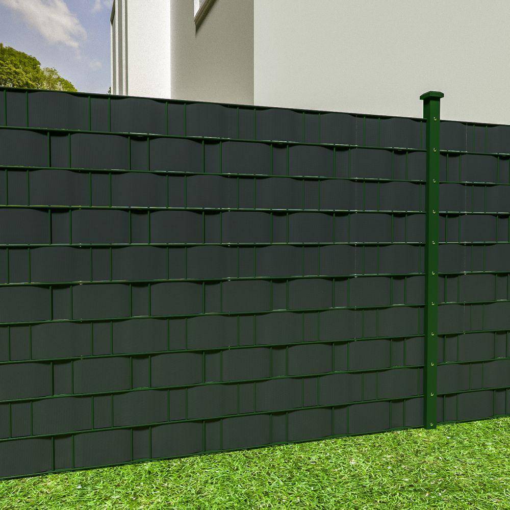Helloshop26 - Brise vue brise vent film anti regards clôture paravent PVC gris anthracite 70 m - Imagen 2