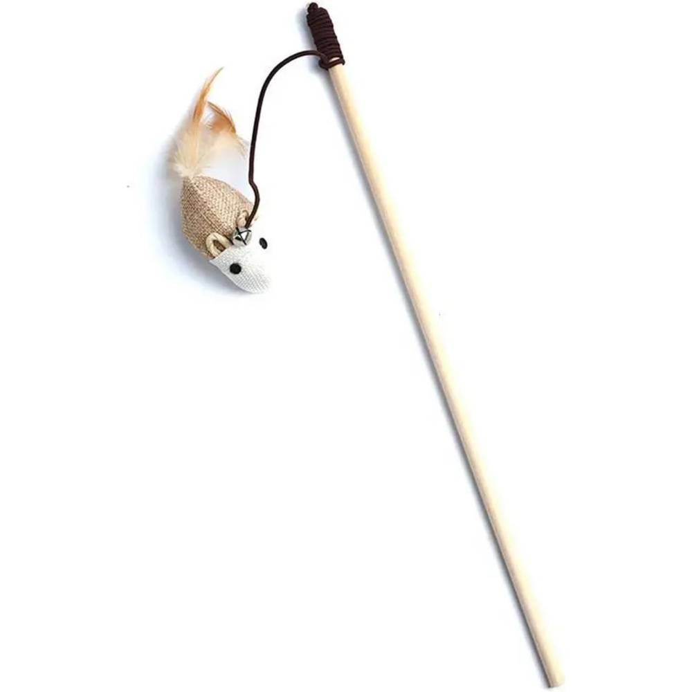 Kit 3 jouets à plume pour chat - Baguette interactive 40cm - Stimulation ludique - Living123 - Image 1
