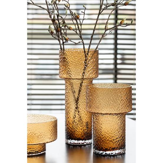 Vase Design en Verre "Betty" 45cm Marron - Image 4