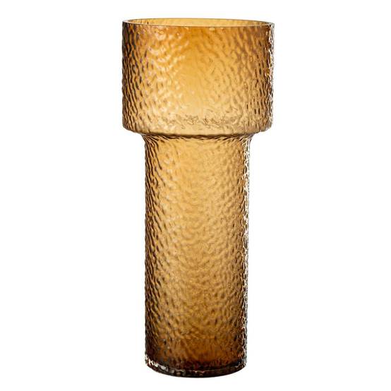 Vase Design en Verre "Betty" 45cm Marron - Image 1
