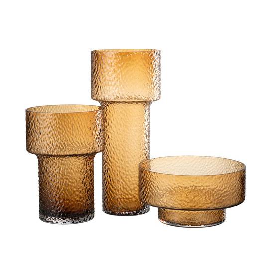Vase Design en Verre "Betty" 45cm Marron - Image 3