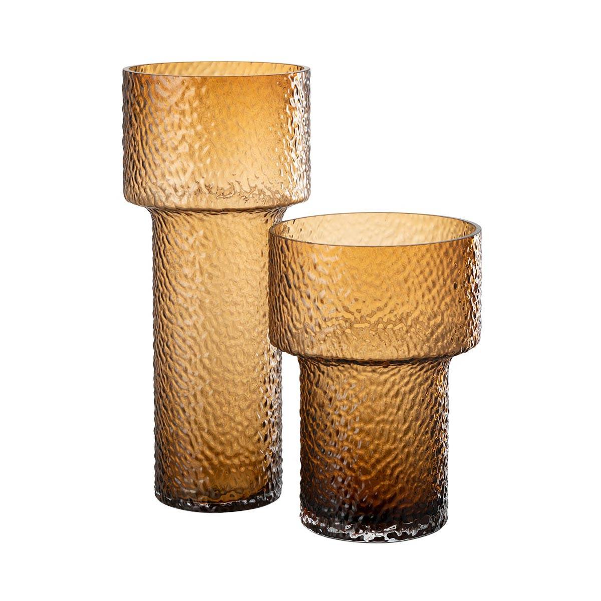 Vase Design en Verre "Betty" 45cm Marron - Image 2