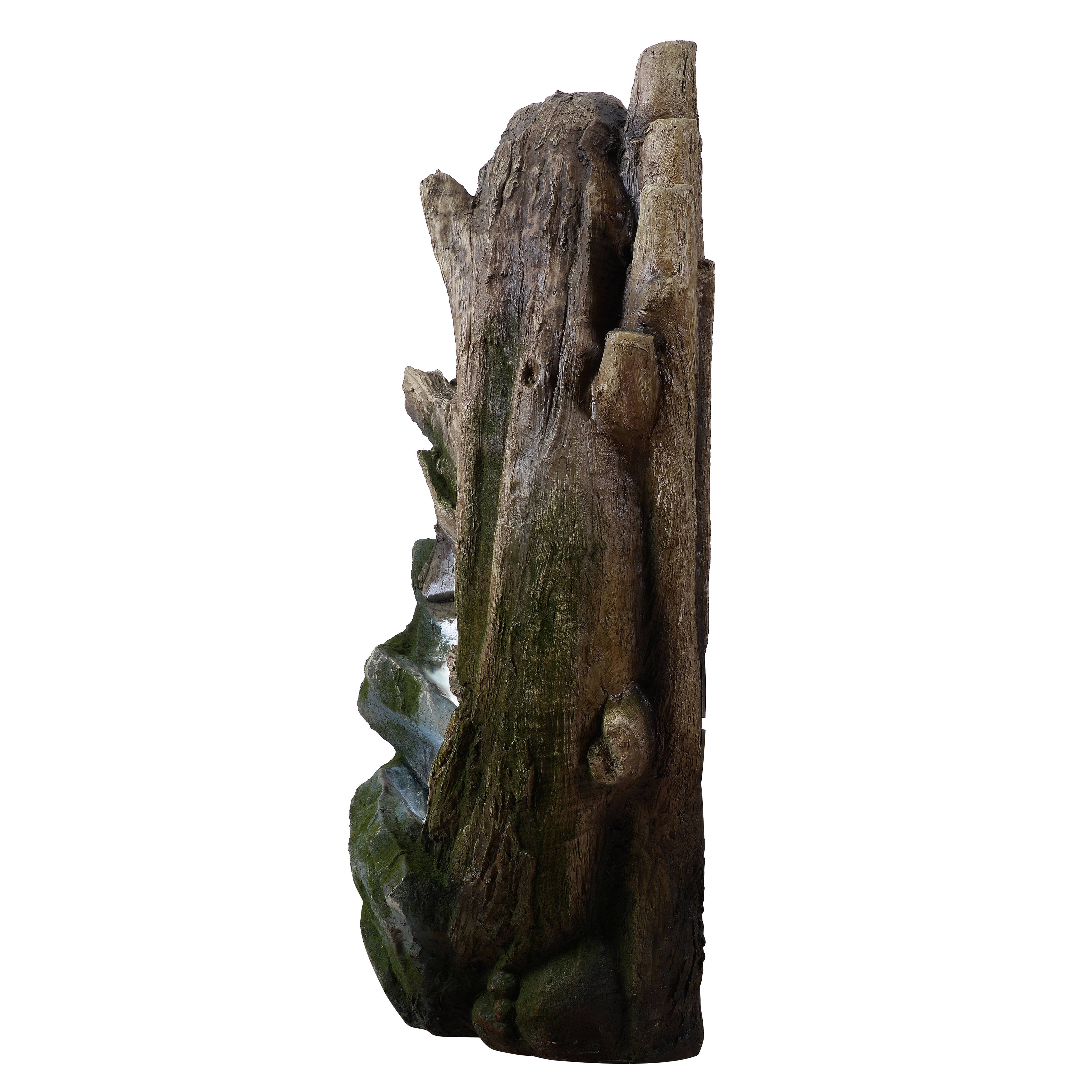 Fontaine jardin extérieure ruisseau forêt LED, 82cm, Gris, Teamson Home - Image 2