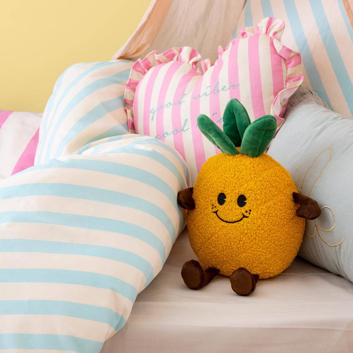 Peluche Enfant Ananas "Andrease" 26cm Jaune - Image 3