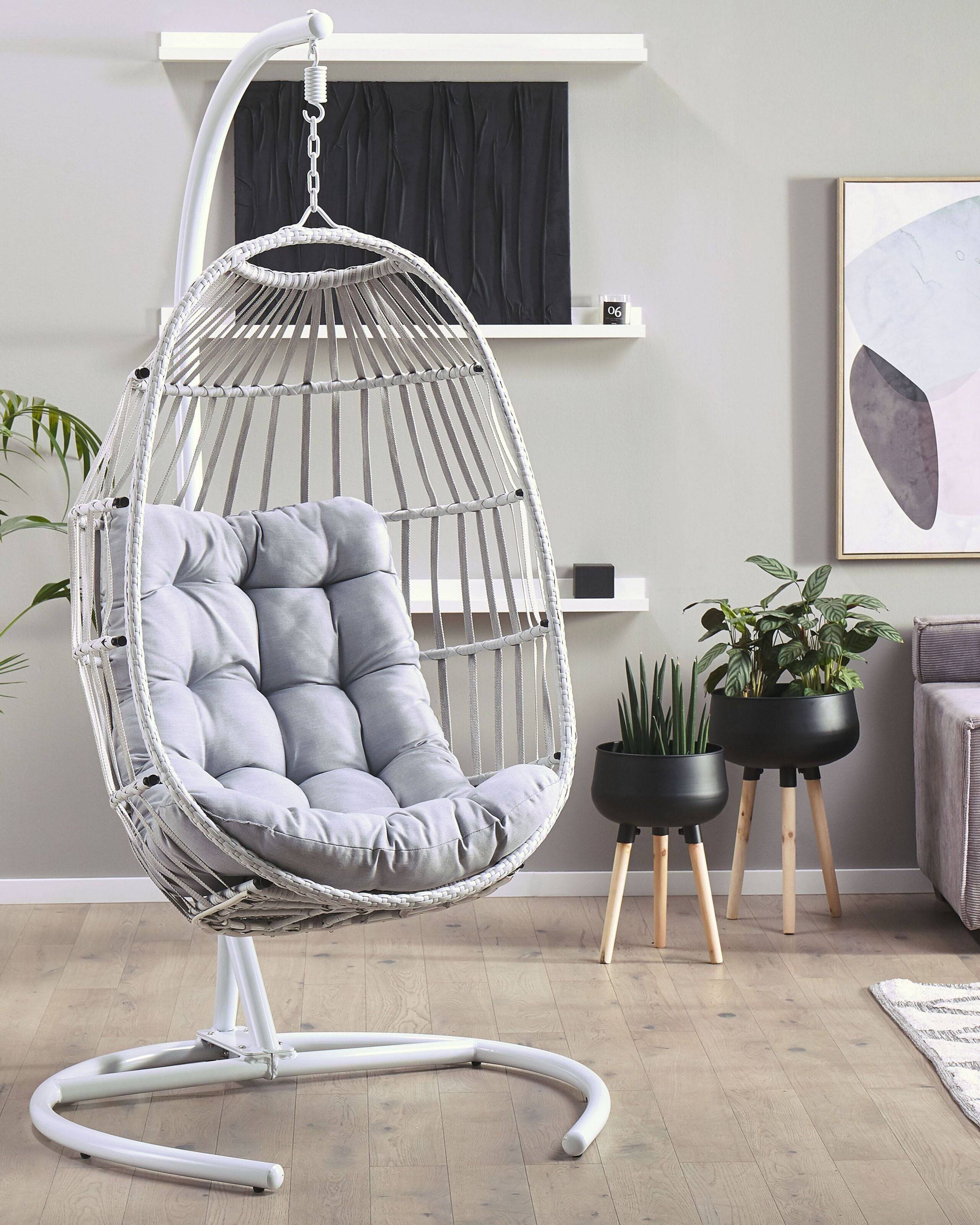 Beliani - Chaise porte-à-faux Tissu Gris clair SESIA - Beliani - Imagen 1