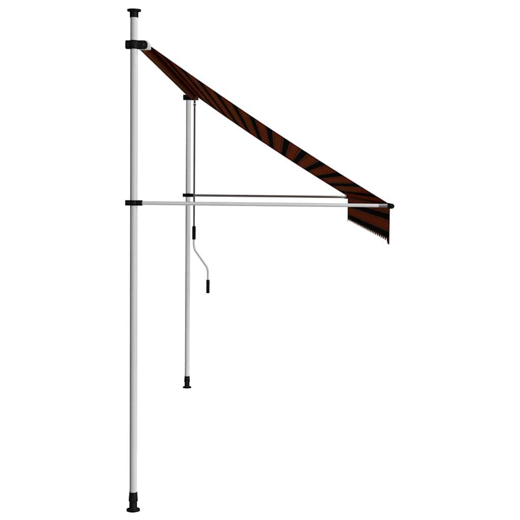 ComfortXL - Store de Balcon sans Perçage Manuel Polyester Anti-UV Protection Intimité Orange Marron 300x120 cm – ComfortXL Outdoor Living - Image 3