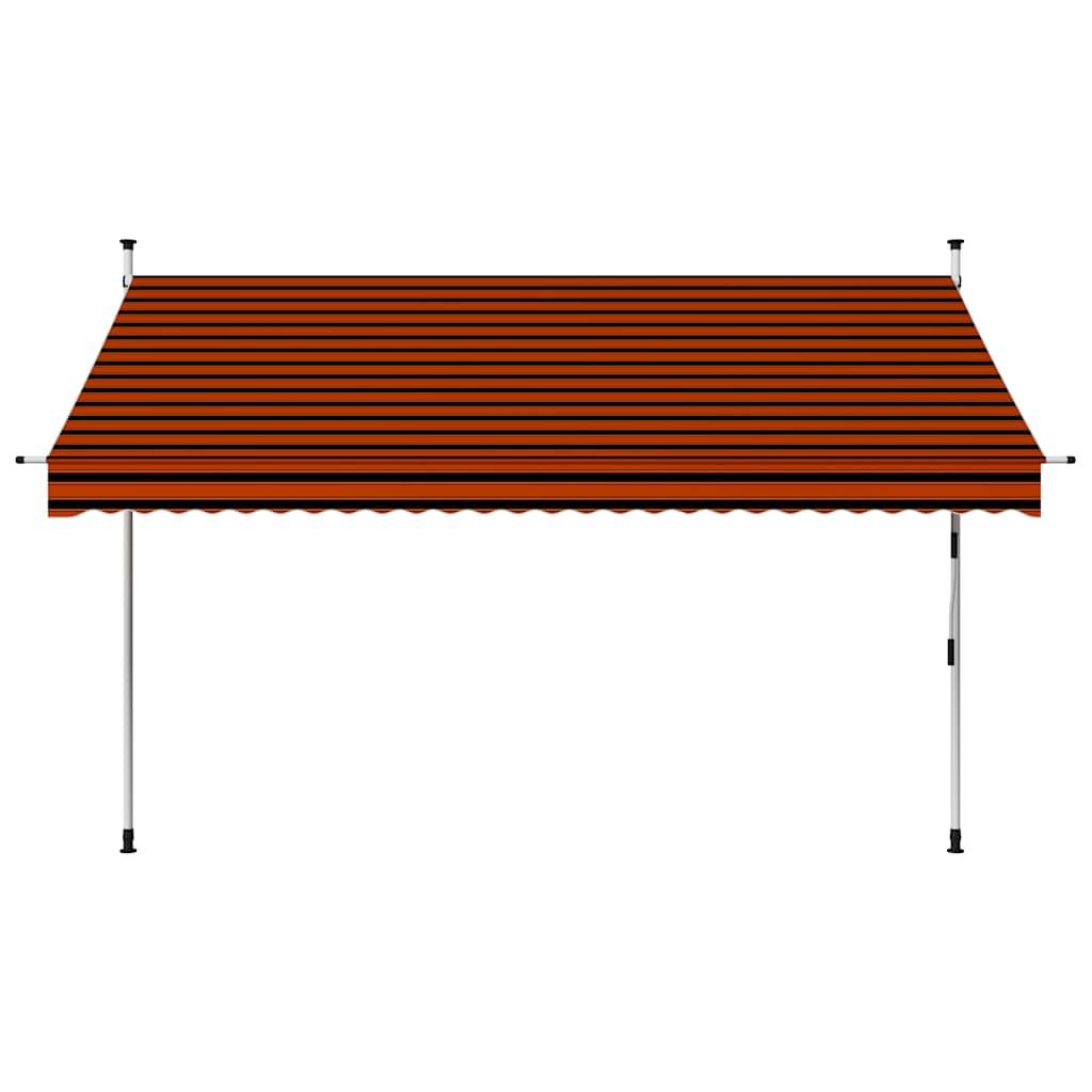 ComfortXL - Store de Balcon sans Perçage Manuel Polyester Anti-UV Protection Intimité Orange Marron 300x120 cm – ComfortXL Outdoor Living - Image 2