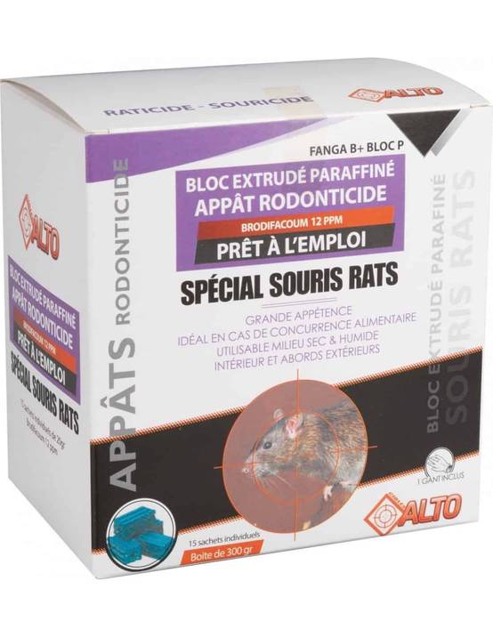 Bloc Raticide Raticide Blocs Brod 12ppm 300g - Jardiland