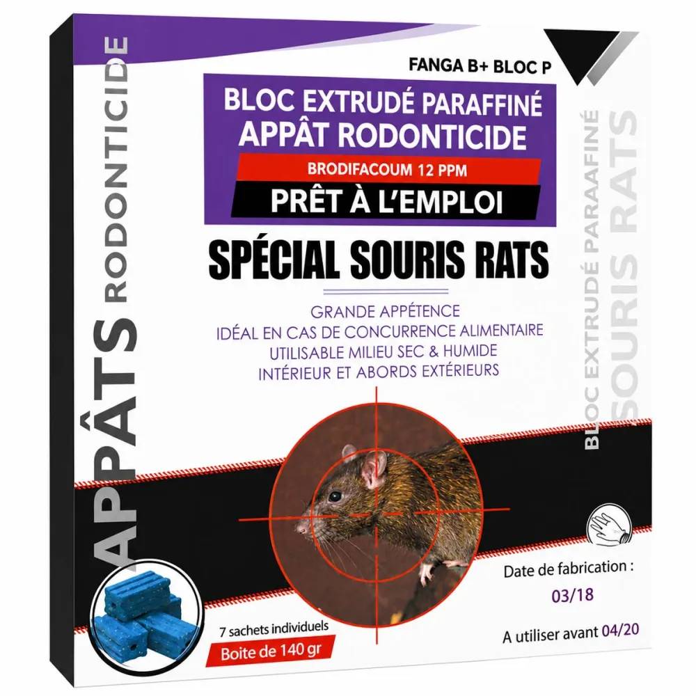 Raticide Blocs Brod 12ppm 300g - Jardiland