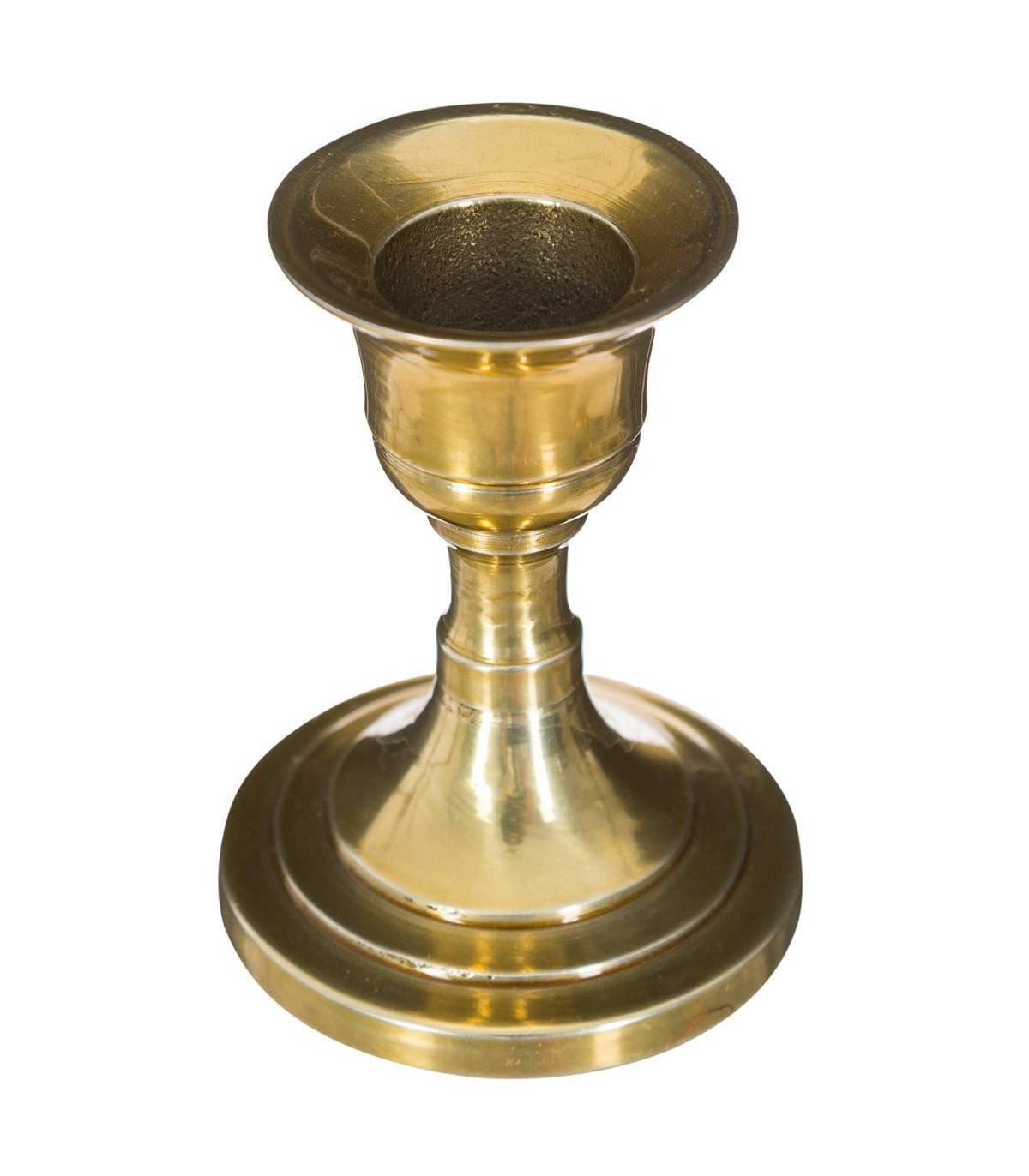 Bougeoir Chandelier en Métal Doré H 7,5 cm
