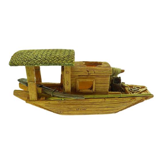 Bateau Pagode model 1 S, 14 x 5 x 6 cm, décoration aquarium - Image 1