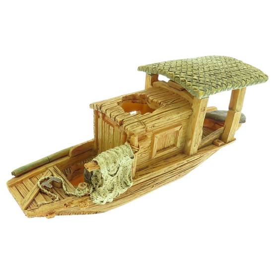 Bateau Pagode model 1 S, 14 x 5 x 6 cm, décoration aquarium - Image 3