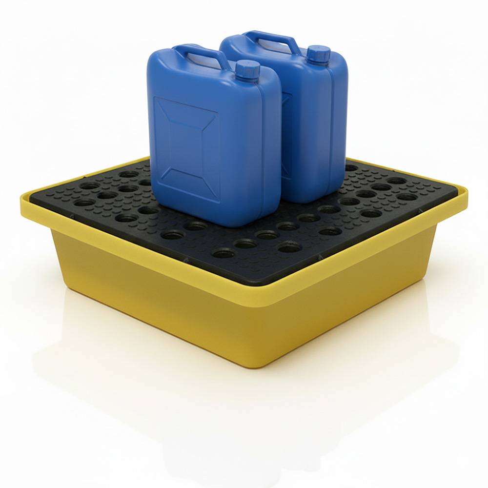 Bac de rétention 30l empilable avec caillebotis - plast'up rotomoulage - Imagen 1