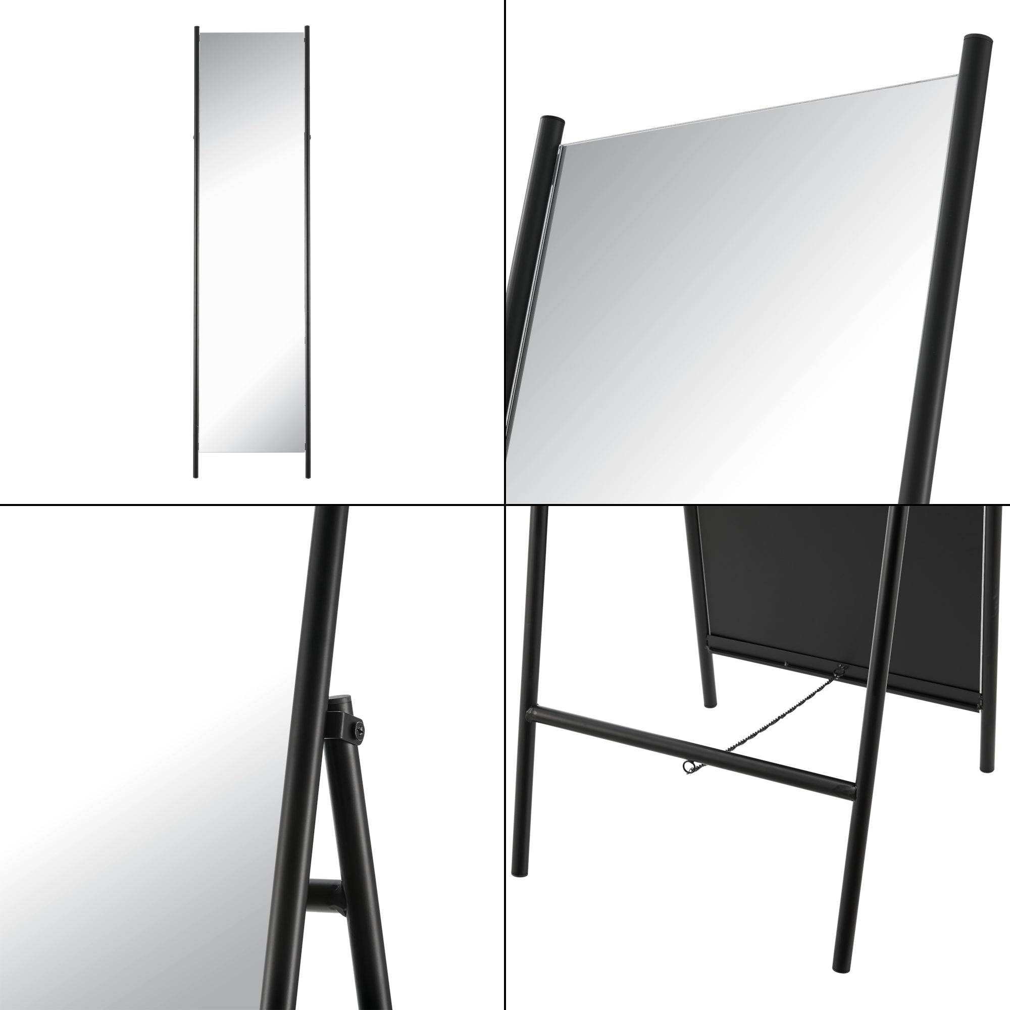 Helloshop26 - Miroir sur pied 160 x 43 x 49 cm noir - Imagen 6