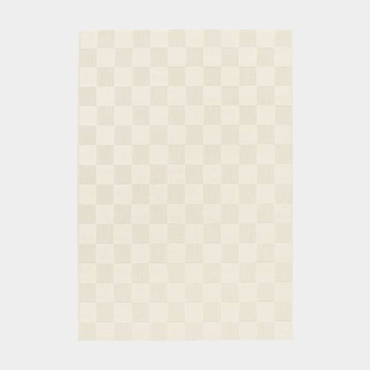 Decoweb - Tapis intérieur et extérieur motif damier - Petit Marius - Crème - 160 x 230 cm - Decoweb - Image 1