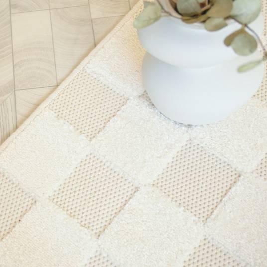 Decoweb - Tapis intérieur et extérieur motif damier - Petit Marius - Crème - 160 x 230 cm - Decoweb - Image 5