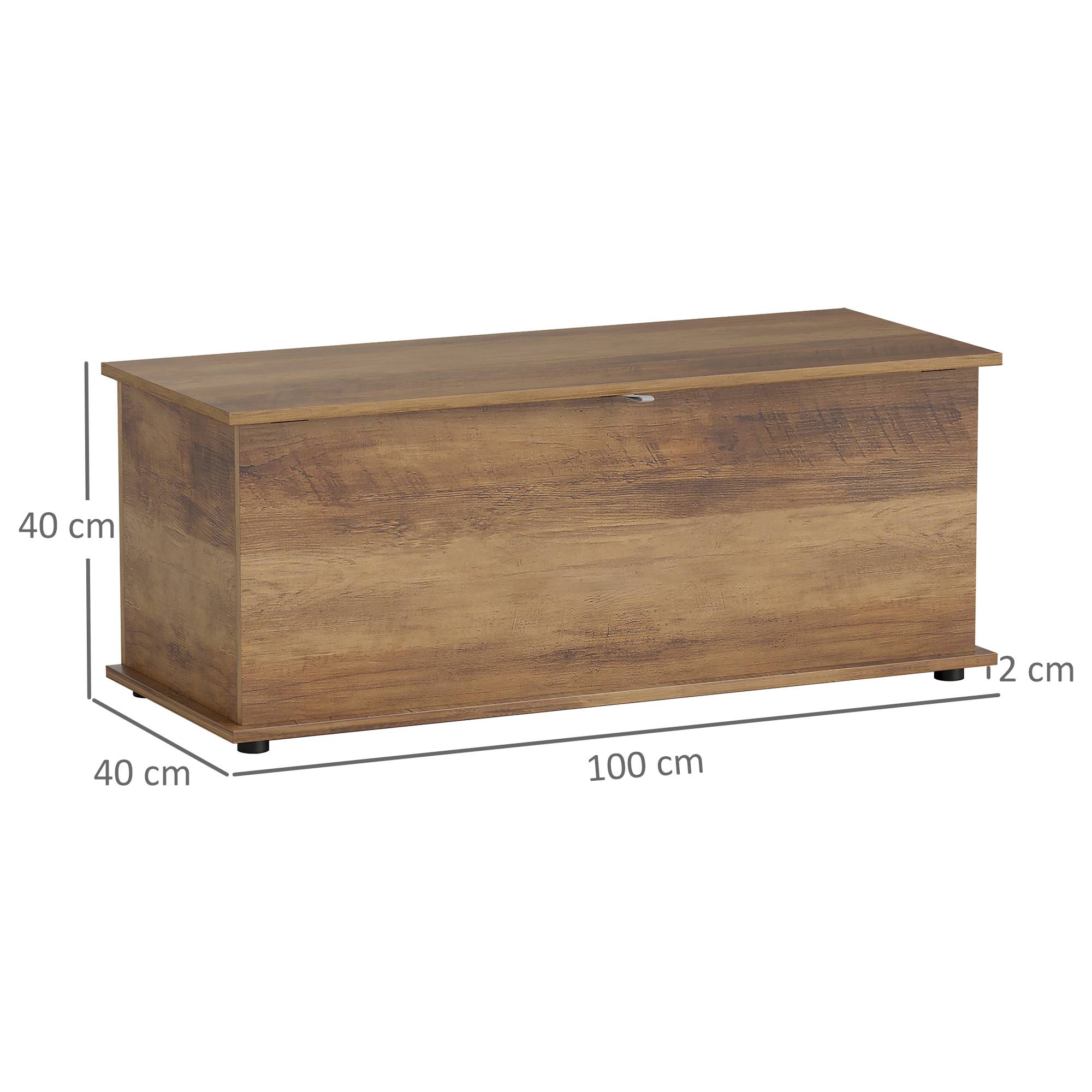 Banc coffre rangement multifonction bois blanc, meuble entrée chambre avec espace stockage 100x40x40 cm moderne - Image 5