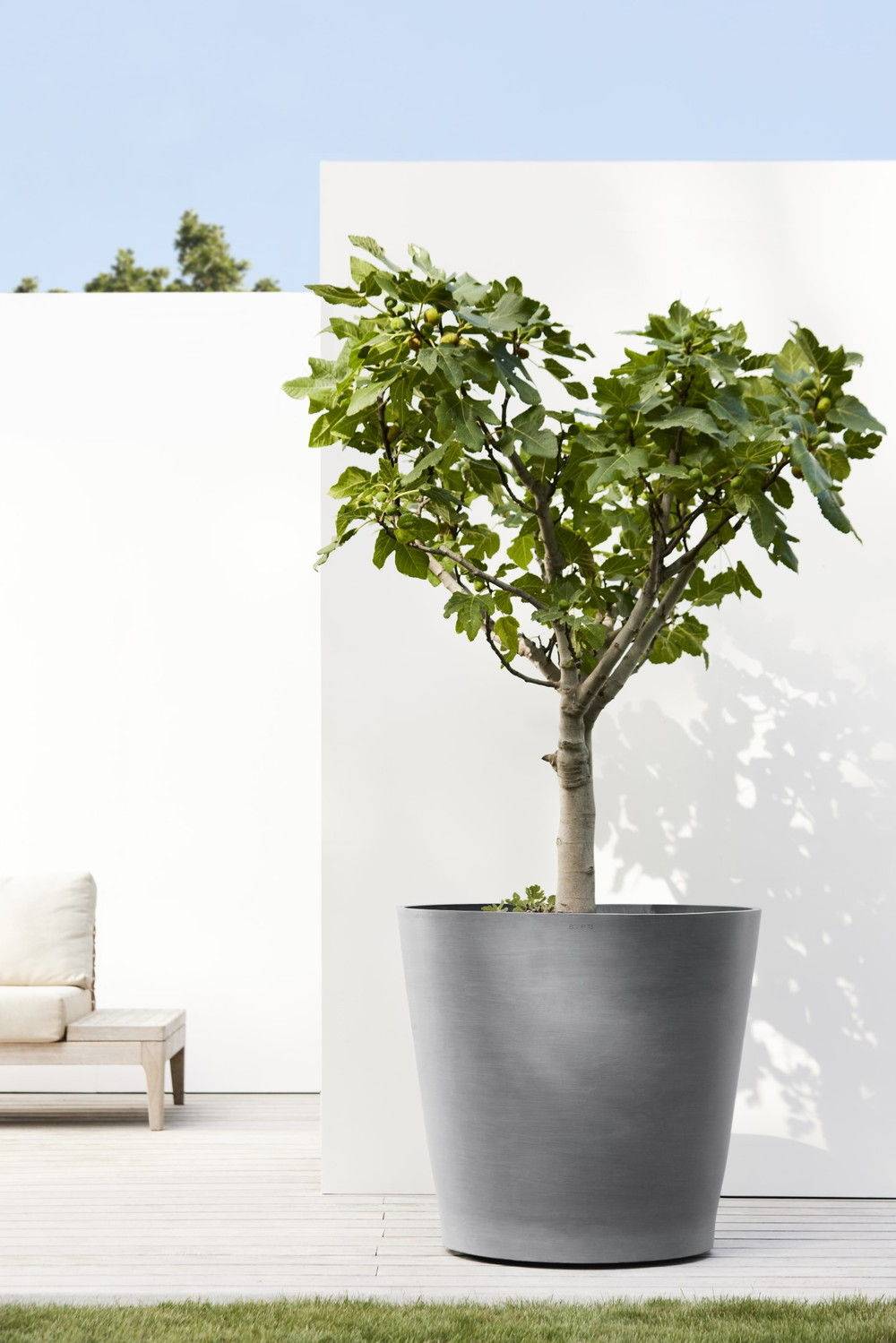 Ecopots - Grand pot sur roues Amsterdam 80 Gris - Ø 80 x H. 75 cm - 300 L ECOPOTS - Imagen 4