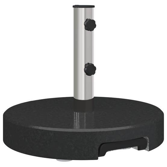 Maison Chic - Base de Parasol - Support de Parasol avec roulettes avec poignée Granit Noir 29 kg Ronde - Image 5