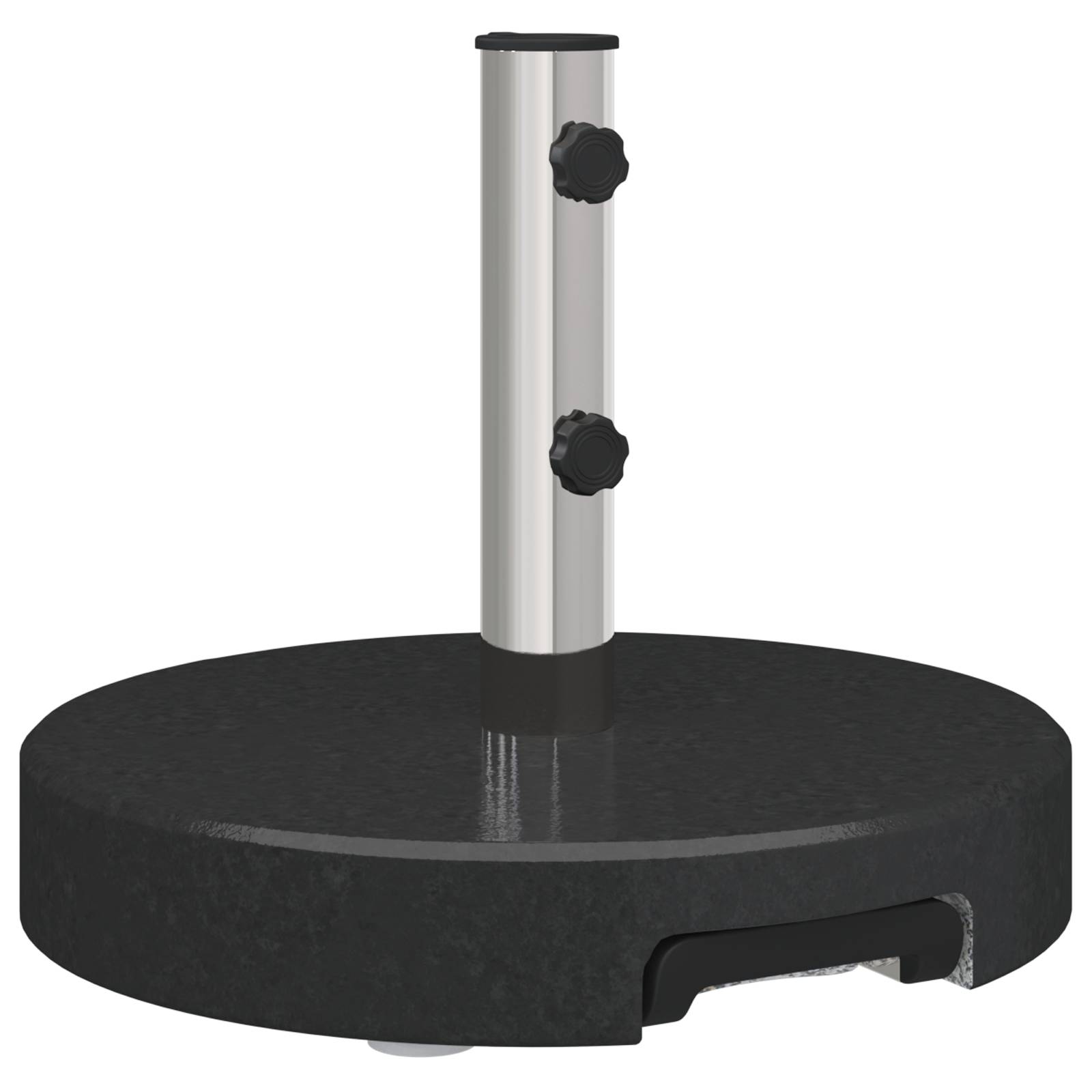 Maison Chic - Base de Parasol - Support de Parasol avec roulettes avec poignée Granit Noir 29 kg Ronde - Image 5