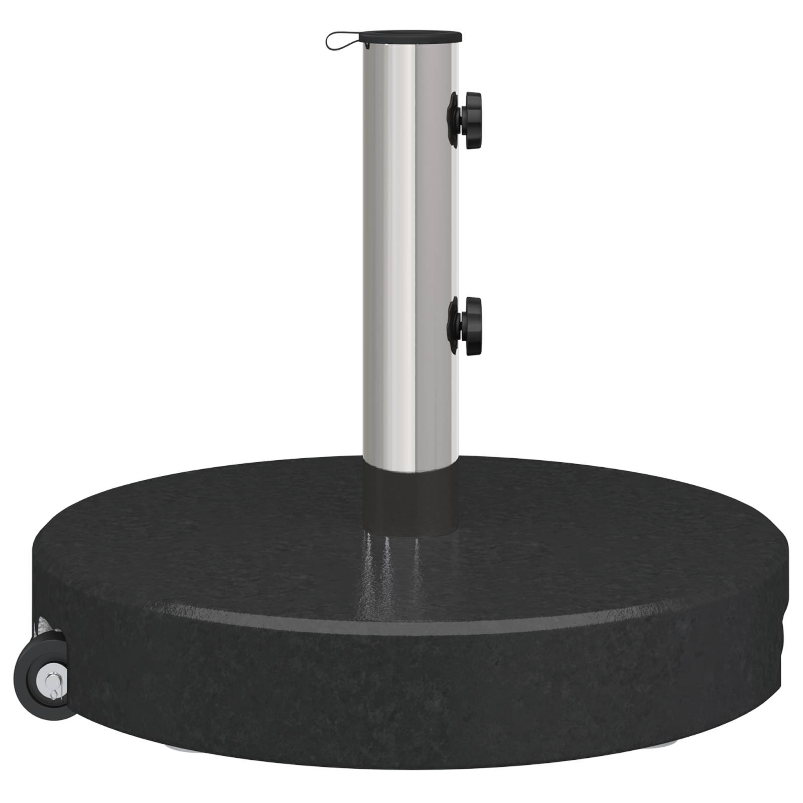 Maison Chic - Base de Parasol - Support de Parasol avec roulettes avec poignée Granit Noir 29 kg Ronde - Image 6