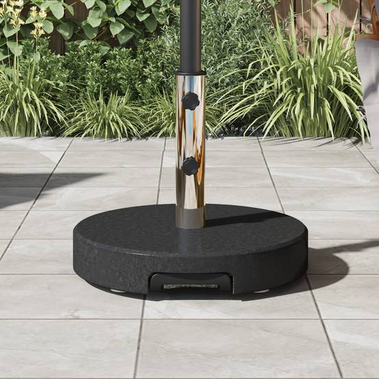 Maison Chic - Base de Parasol - Support de Parasol avec roulettes avec poignée Granit Noir 29 kg Ronde - Image 4