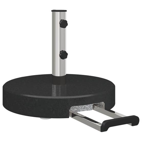Maison Chic - Base de Parasol - Support de Parasol avec roulettes avec poignée Granit Noir 29 kg Ronde - Image 1