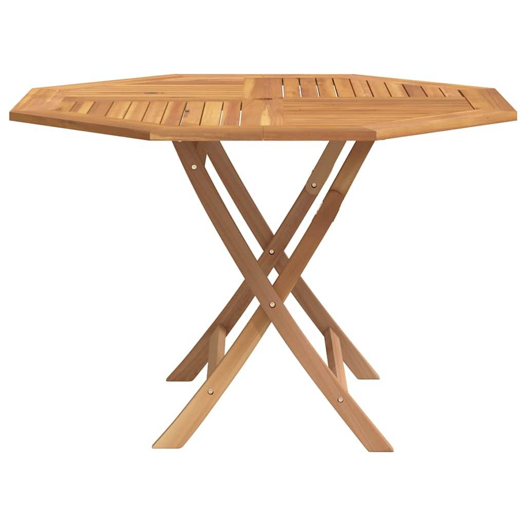 ComfortXL - Table de Jardin Pliable Carrée 110cm en Bois de Teck Massif avec Trou pour Parasol – ComfortXL Outdoor Living - Image 4