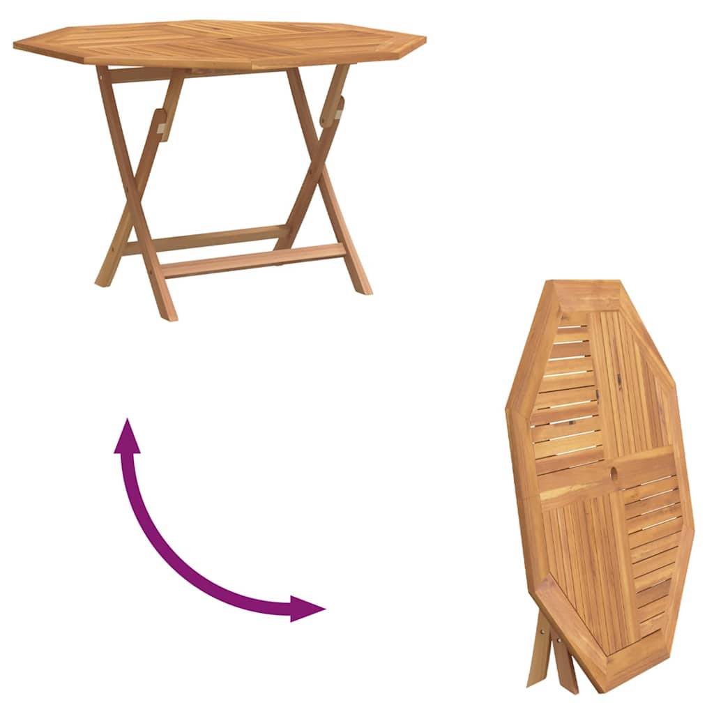 ComfortXL - Table de Jardin Pliable Carrée 110cm en Bois de Teck Massif avec Trou pour Parasol – ComfortXL Outdoor Living - Image 5