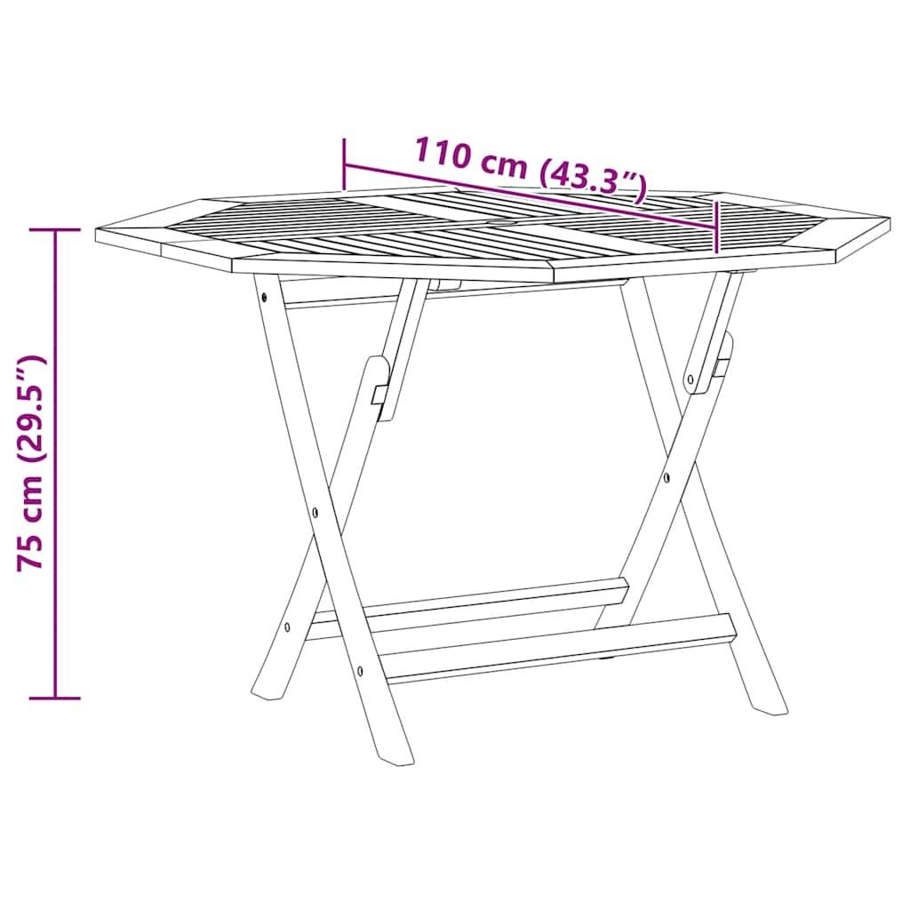ComfortXL - Table de Jardin Pliable Carrée 110cm en Bois de Teck Massif avec Trou pour Parasol – ComfortXL Outdoor Living - Image 8