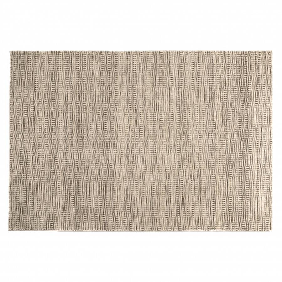 Macabane - QUENTIN - Tapis rect. 200x290cm en laine tissée couleur blanc et kaki - Imagen 1