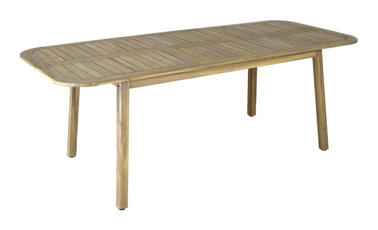 Proloisirs - Table de jardin extensible en acacia FSC – MONACO 160/210 x 90 – Allonge papillon