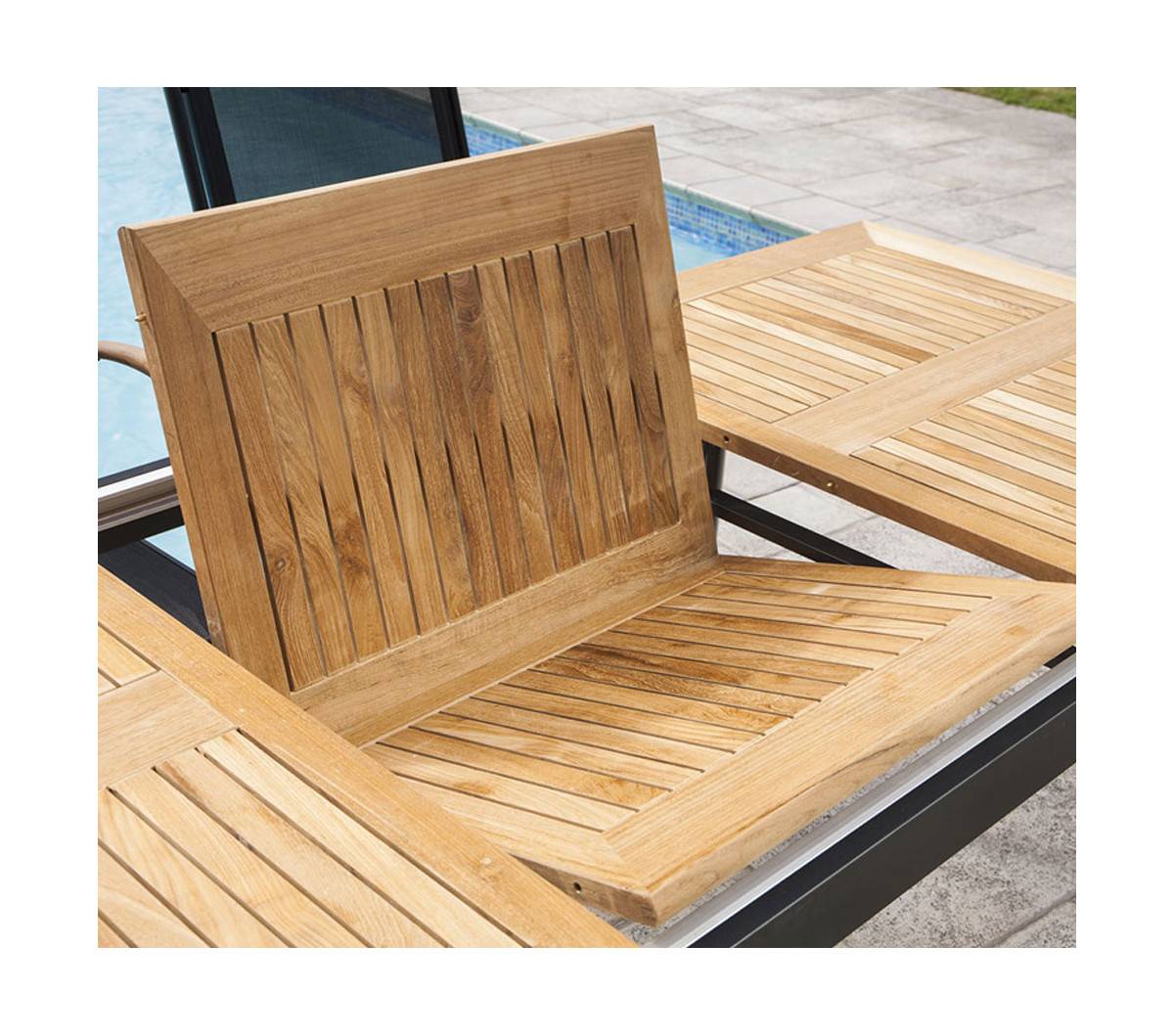 Ensemble table et chaises de jardin - 6 places en Aluminium - CABOURG - Image 2