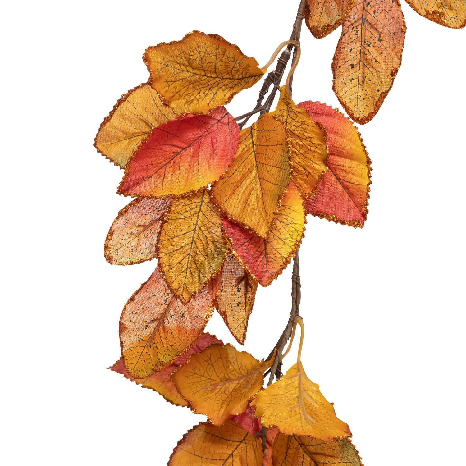 Guirlande feuille d'automne L. 1,8 M - Orange - Atmosphera - Image 2