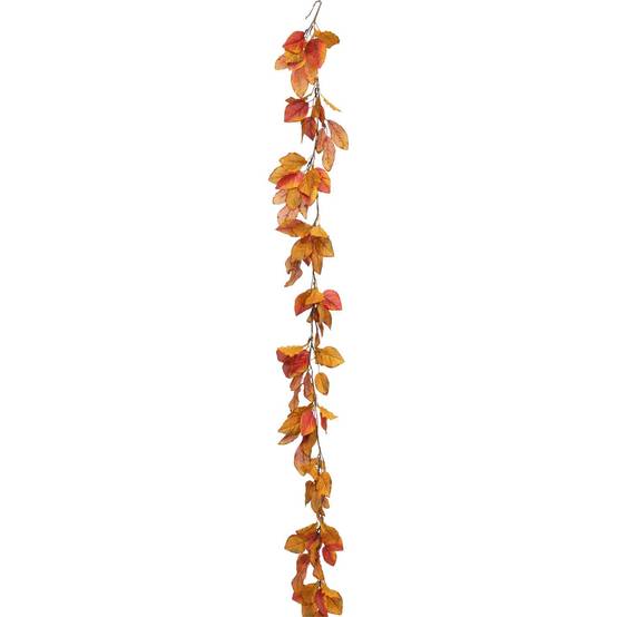 Guirlande feuille d'automne L. 1,8 M - Orange - Atmosphera - Image 1