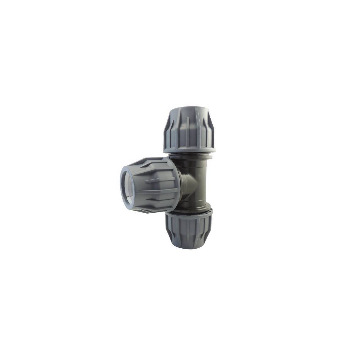 Codital - Té à Compression Spécial Piscine | Étanchéité EPDM & Serrage Facile - 63mm