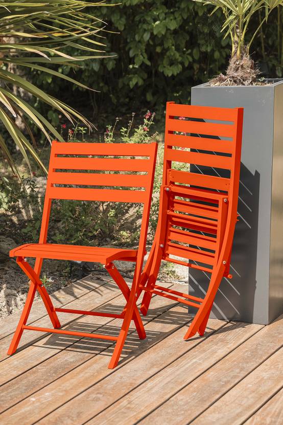 Lot de chaises pliantes OTK années 60 - Ameublement Lot de chaises pliantes OTK années 60 - Ameublement