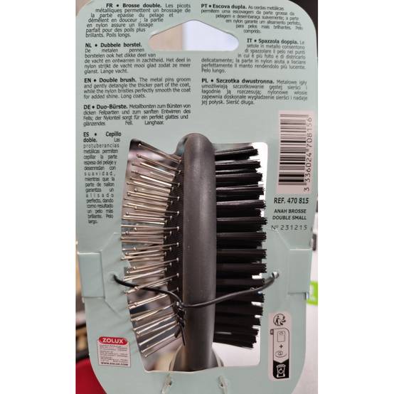 Zolux - Brosse double taille S pour chiens. - Imagen 4