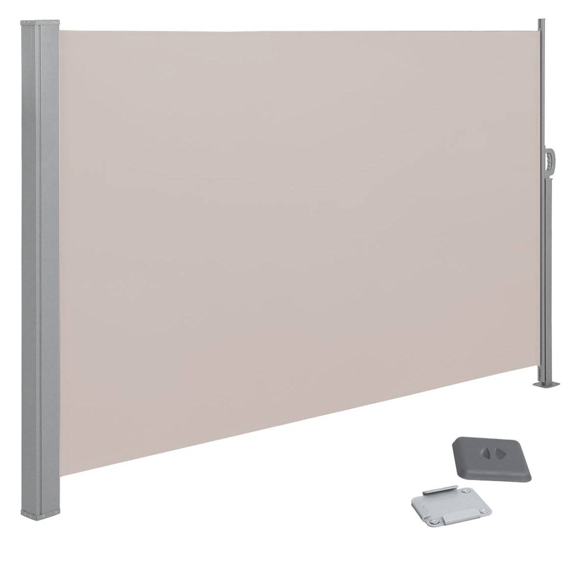 Helloshop26 - Store latéral pour balcon et terrasse pare-soleil brise-vue protection 200 x 300 cm vie privée taupe - Imagen 1