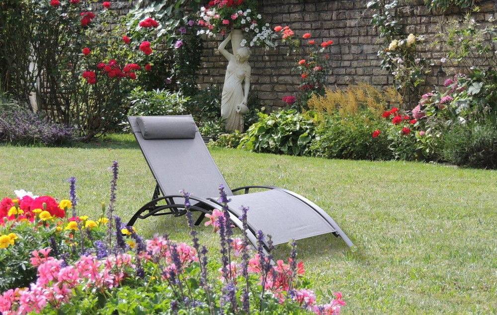 Chalet & Jardin - Lot de 2 bains de soleil Monaco en aluminium - Gris anthracite Chalet & Jardin - Image 3